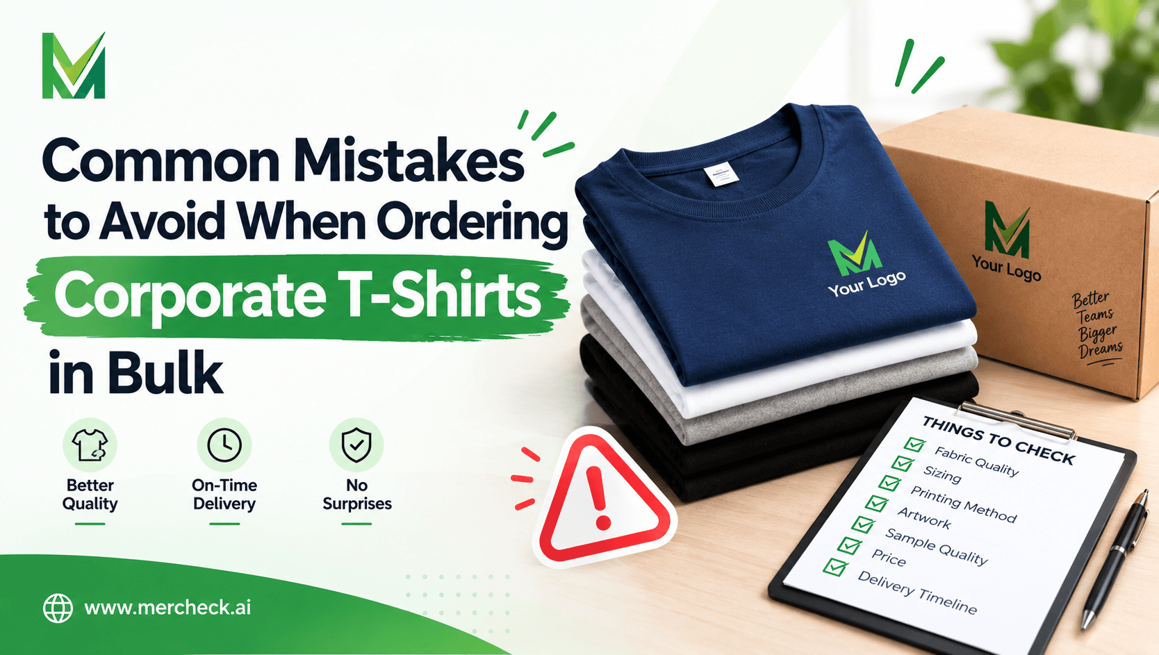 Creative corporate T-shirt design showing “Your Logo Here” branding for bulk T-shirt ordering.