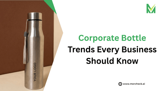 Steel corporate water bottle with custom logo - branding trends for businesses
