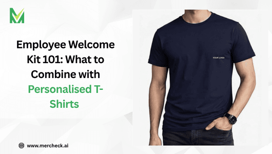 Employee welcome kit featuring a personalised T-shirt for new employees
