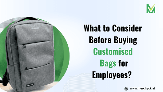 Customised backpack for employees with company logo.