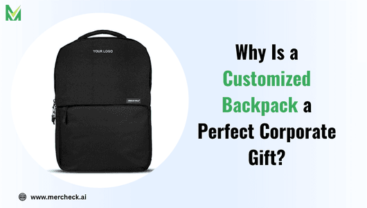Black custom backpack with logo – corporate gift by Mercheck